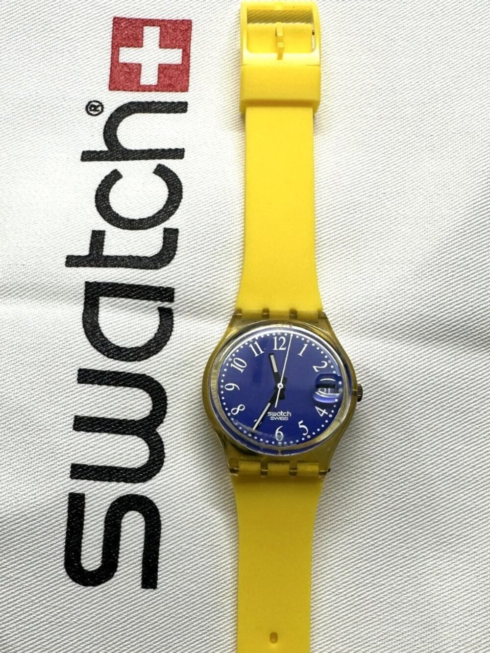 Swatch Watch Blu Lui GK400 Vintage 1992
